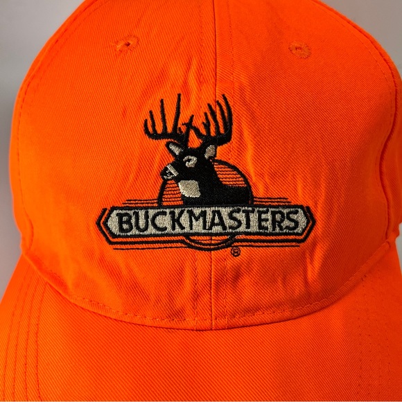 Buckmasters Blaze Safety Orange Adjustable Straphook Hat Cap Hunt Fish OSFA - Picture 10 of 10